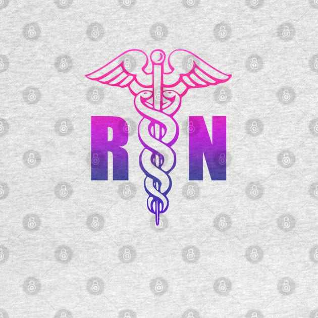 Nurse RN Caduceus Medical Symbol by BDAZ